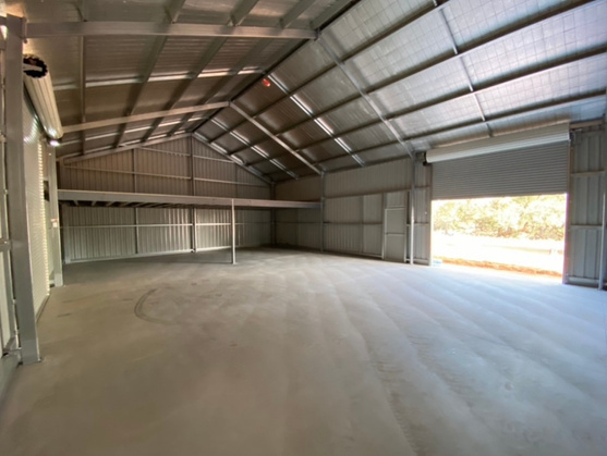 Shed interior with optional extras