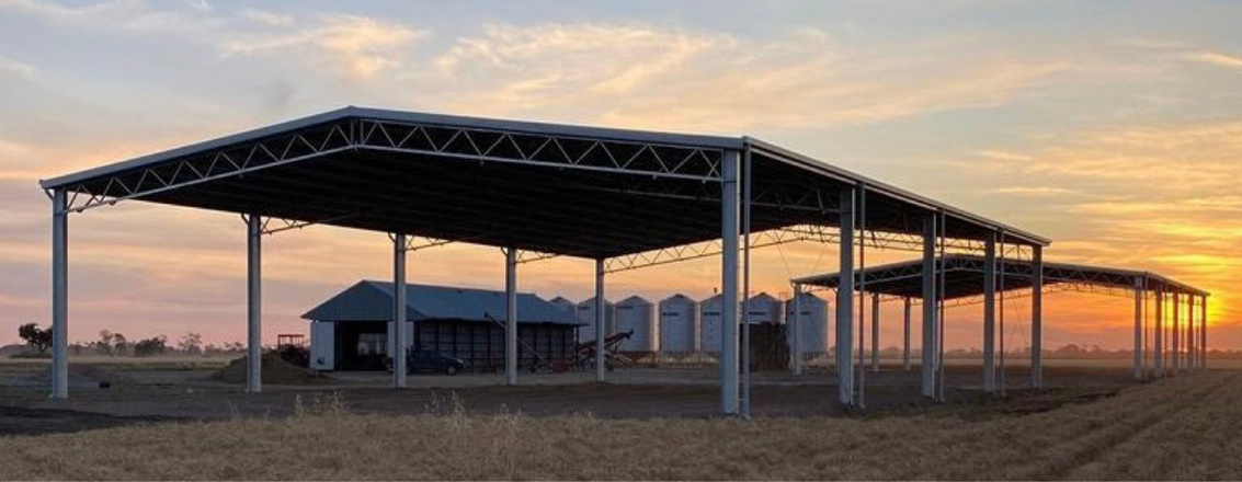 Long-span web truss shed