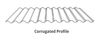 Corrugated cladding profile